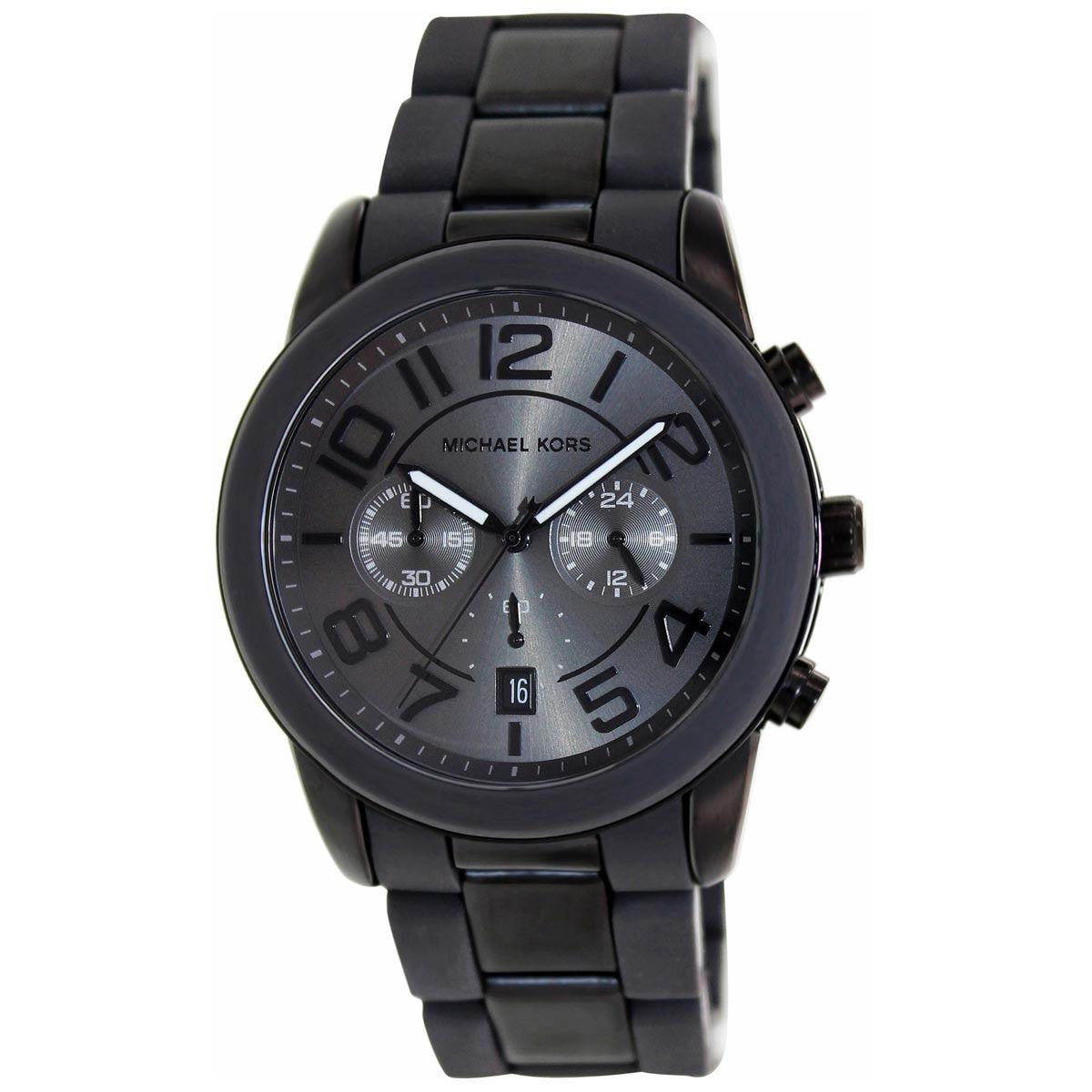 Michael Kors Men's Chronograph MK8322 Mercer Black Silicone Stainless Steel - Obeezi.com