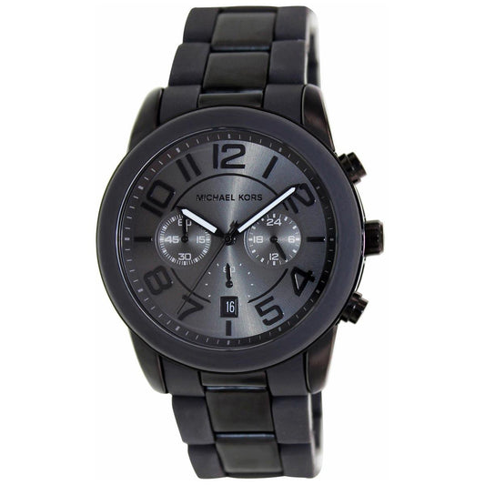 Michael Kors Men's Chronograph MK8322 Mercer Black Silicone Stainless Steel - Obeezi.com