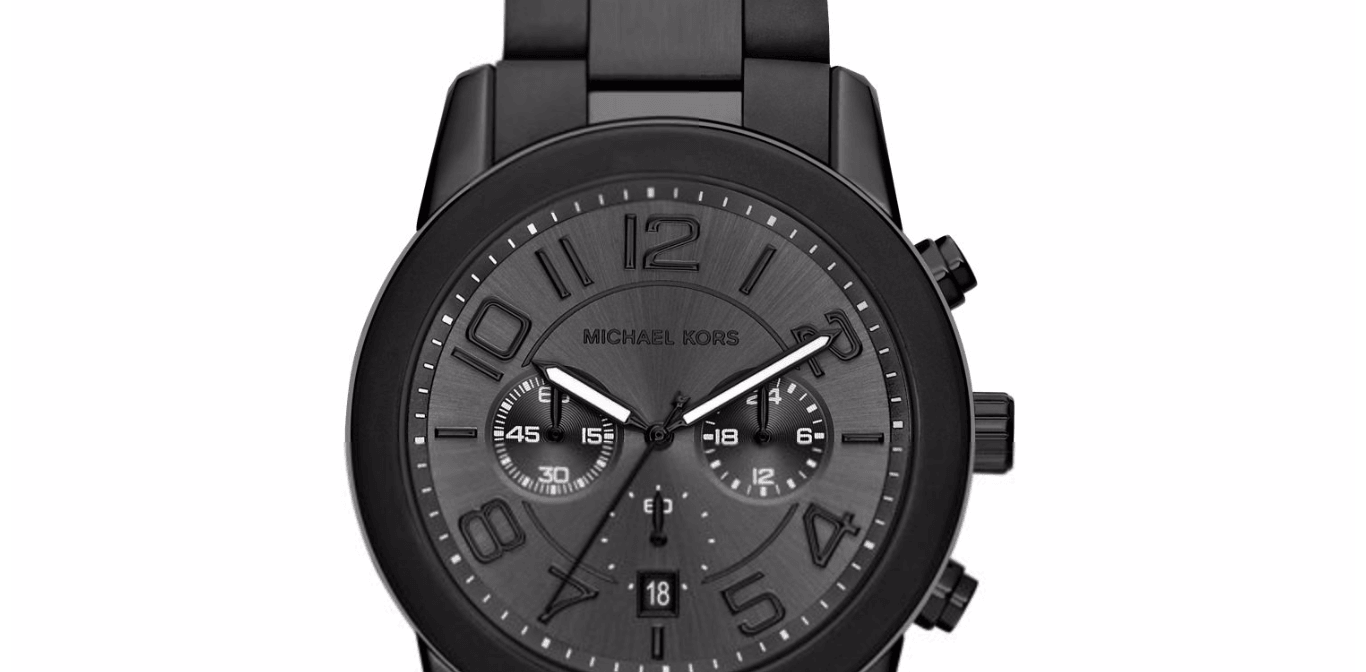 Michael Kors Men's Chronograph MK8322 Mercer Black Silicone Stainless Steel - Obeezi.com
