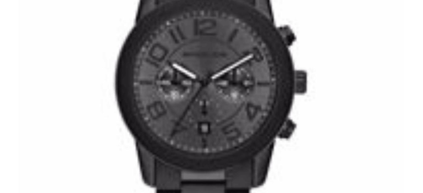 Michael Kors Men's Chronograph MK8322 Mercer Black Silicone Stainless Steel - Obeezi.com