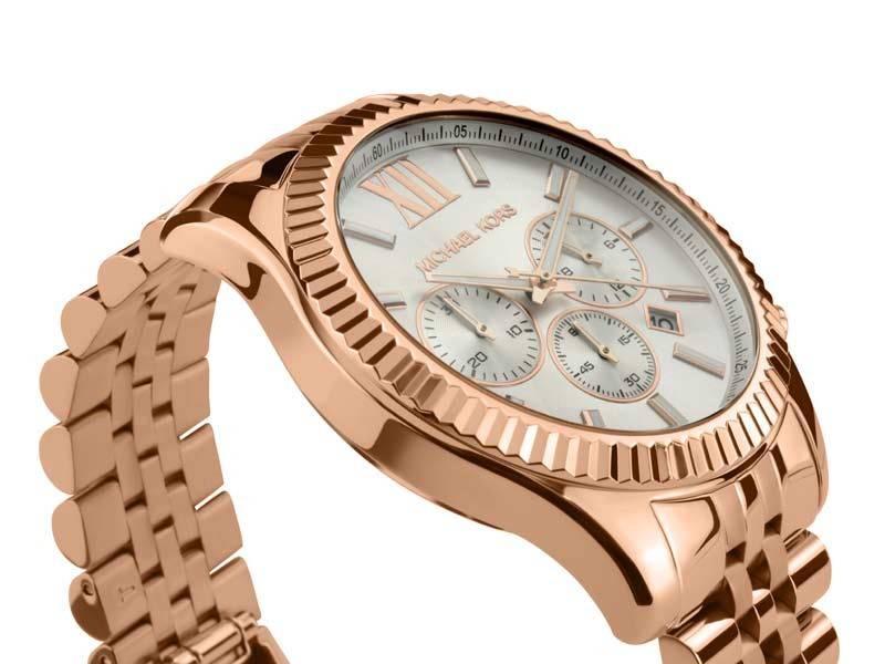 Michael Kors Men's Lexington Chronograph Steel Case Quartz Watch MK8313 - Obeezi.com