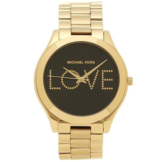 Michael Kors MK3803 Black Yellow Gold Watch - Obeezi.com