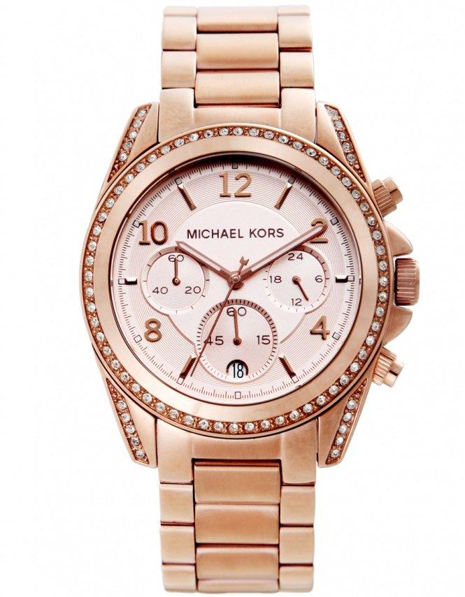Michael Kors MK5263 Unisex Blair Rose Gold Tone Chronograph Watch - Obeezi.com