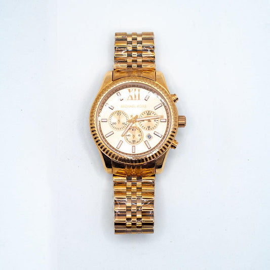 Michael Kors MK8281 Lexington Chronograph Champagne Dial Men's Watch - Obeezi.com