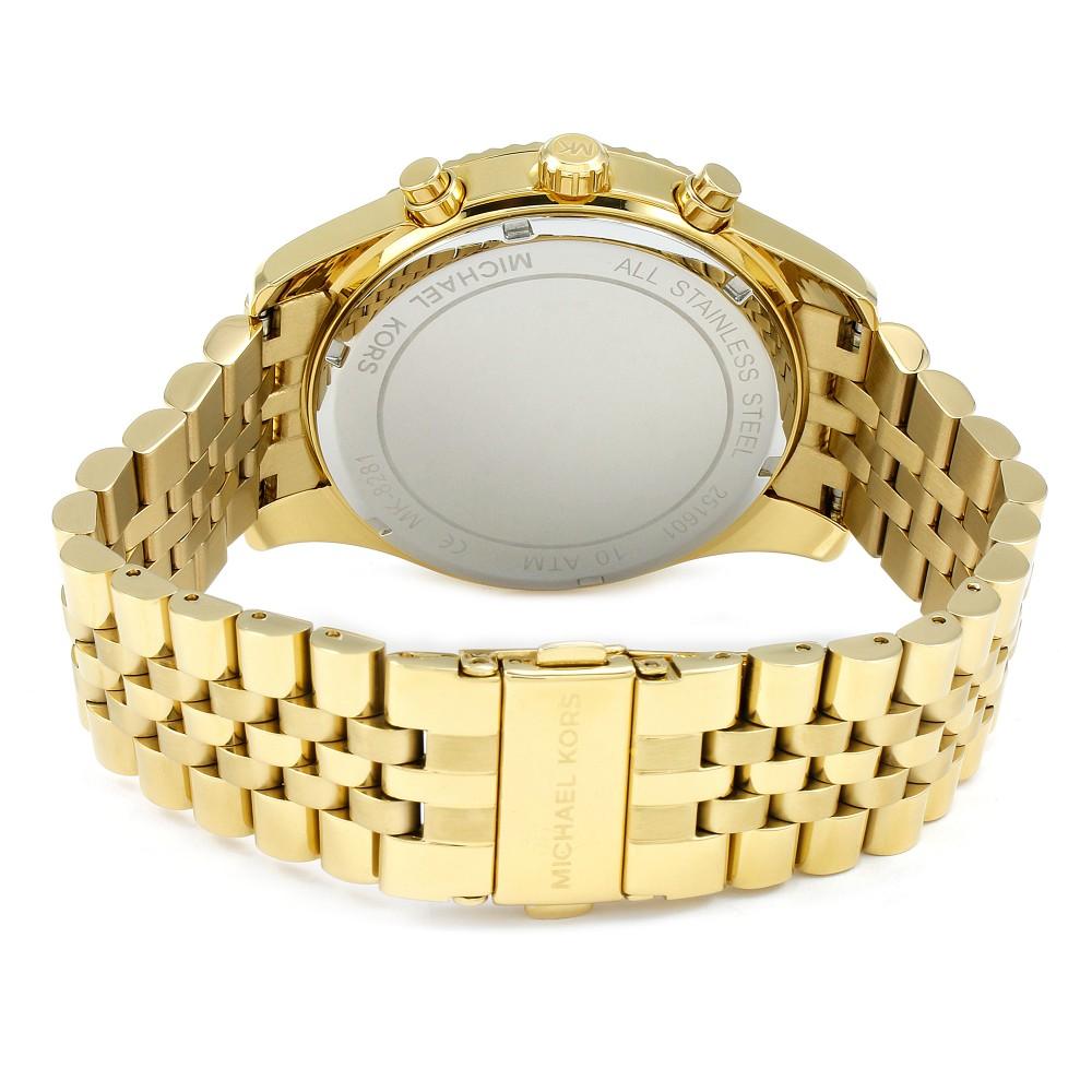 Michael Kors MK8281 Lexington Chronograph Champagne Dial Men's Watch - Obeezi.com