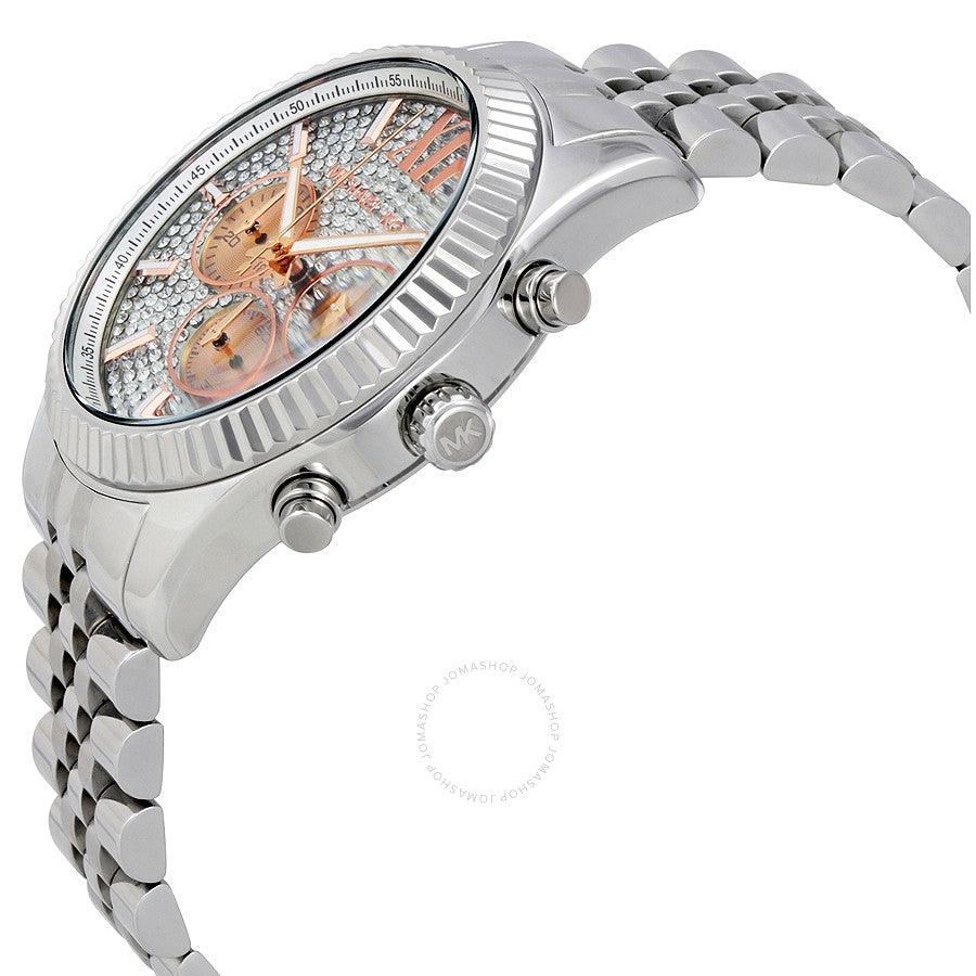 Michael Kors MK8515 Lexington Crystal Pave Dial Men Chronograph Watch - Obeezi.com
