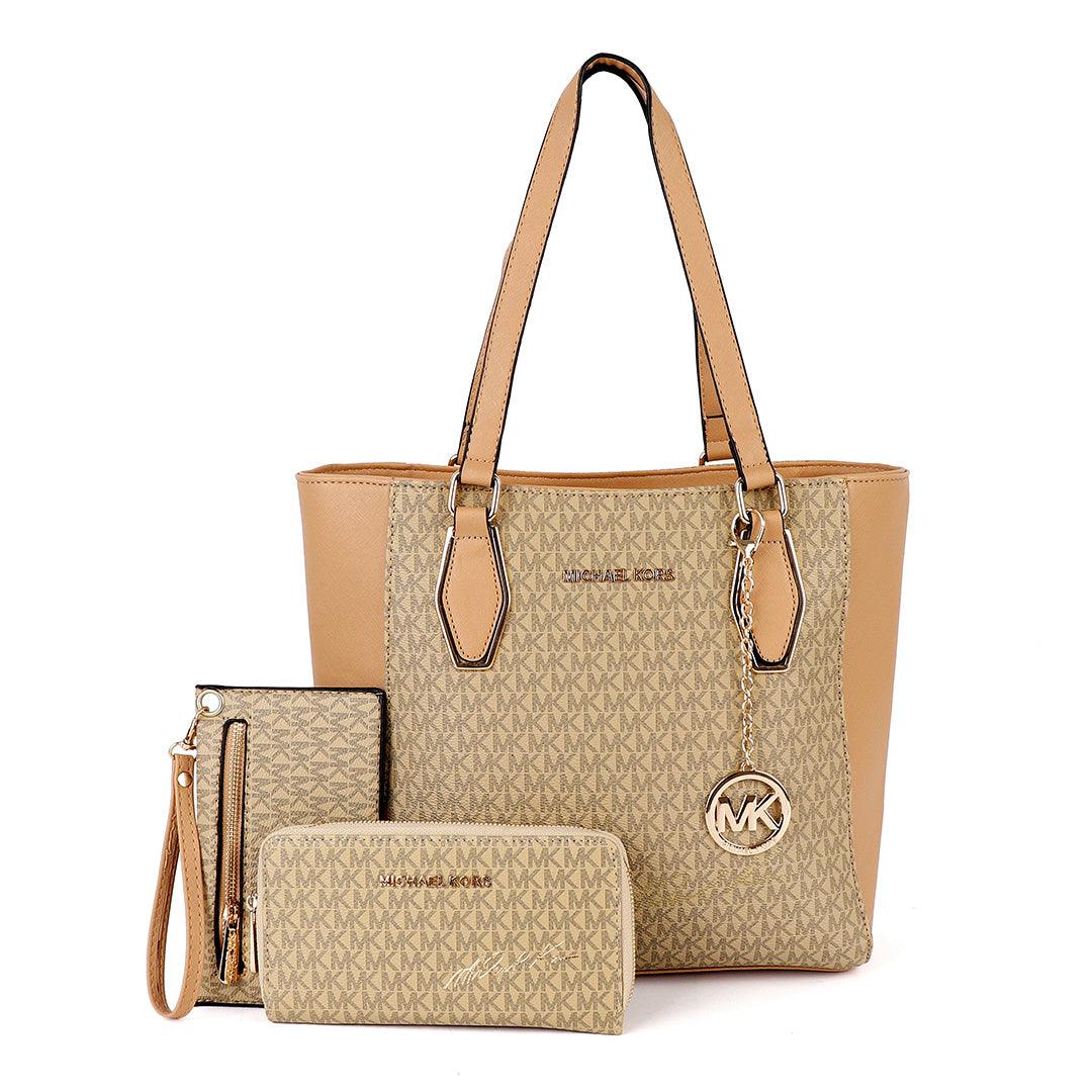 Michael Kors Voyager Tote Bag With Sling-Apricot - Obeezi.com