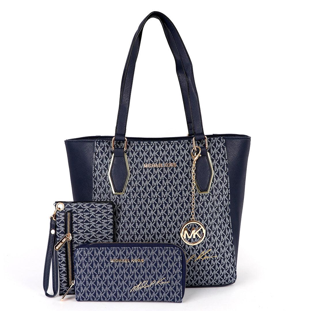 Michael Kors Voyager Tote Bag With Sling-Blue - Obeezi.com