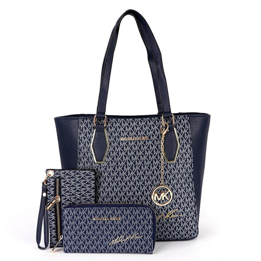 Michael Kors Voyager Tote Bag With Sling-Blue - Obeezi.com