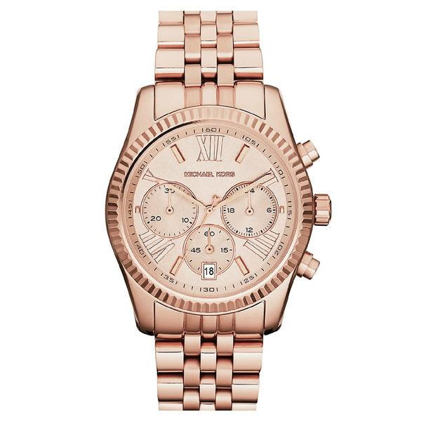 Michael Kors Women's MK5569 'Lexington' Rose Gold-Tone Watch - Obeezi.com