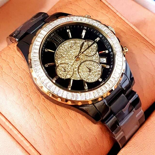 Michael Kors Women's MK5747 Madison Black Stainless Steel Watch - Obeezi.com