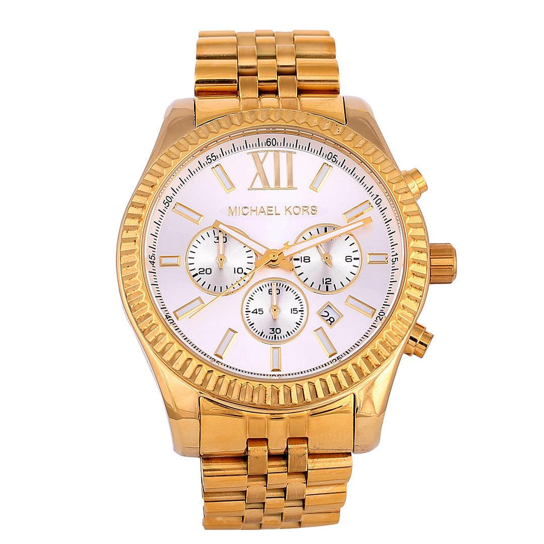 MK8286 Lexington Chronograph Watch -Gold - Obeezi.com