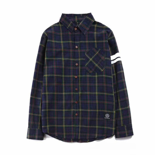 Momotaro Jeans Double Pocket Multi Color Denim Shirt - Obeezi