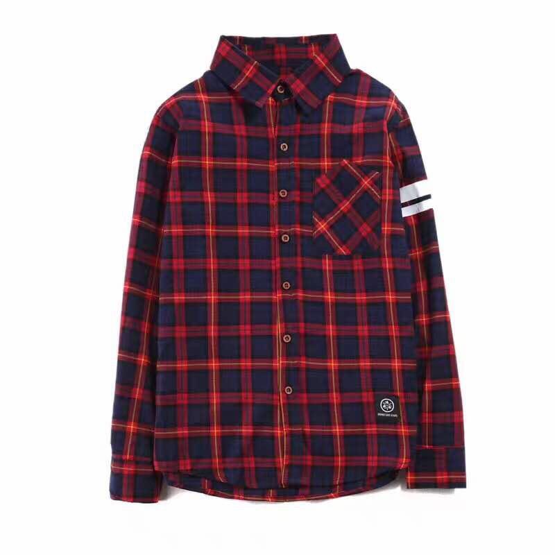 Momotaro Jeans Double Pocket Red Denim Shirt - Obeezi