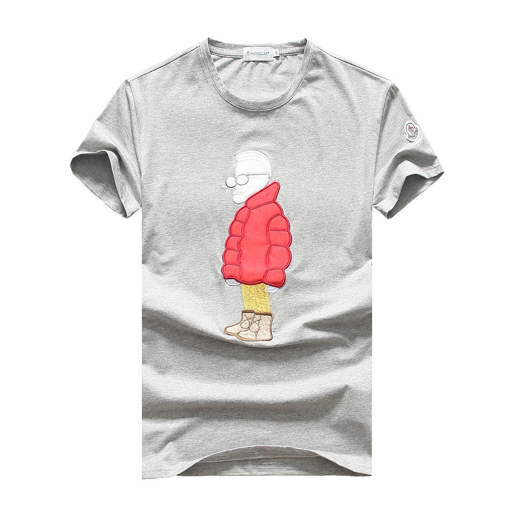 Moncler Embroided Simpson Logo T Shirt-ASH - Obeezi