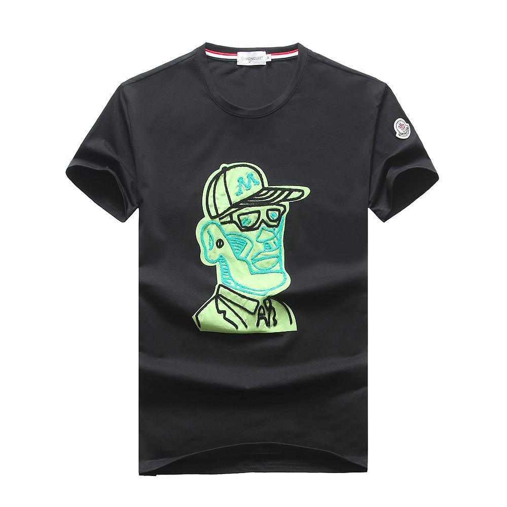 Moncler Green Inscription T Shirt- Black - Obeezi