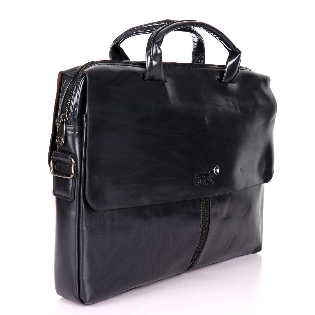Mont Blanc Men's Formal Genuine Leather Bag- Black - Obeezi.com