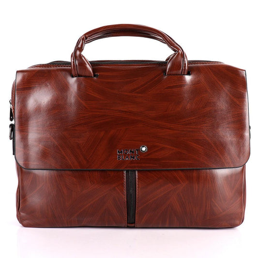 Mont Blanc Men's Formal Genuine Leather Bag- Brown - Obeezi.com