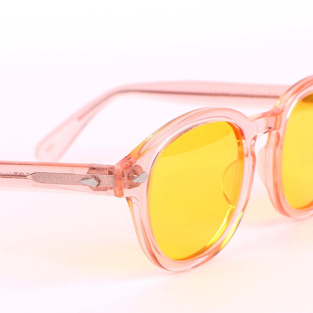 Moscot Originals Lemtosh Light Pink And Yellow Lens Sunglasses - Obeezi.com