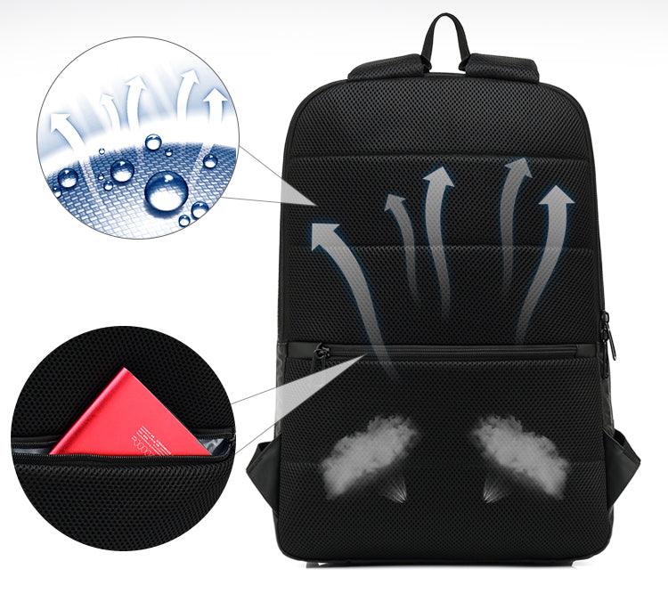 Multi-function Waterproof Grey Backpack With USB Port - Obeezi.com