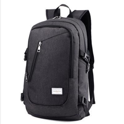 Multi-Functional Canvas USB Backpack-Black - Obeezi.com