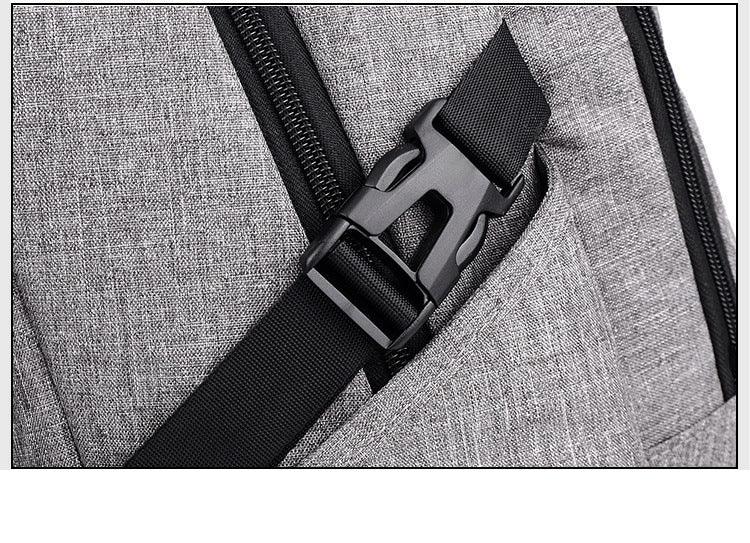 Multi-Functional Canvas USB Backpack-Blue - Obeezi.com