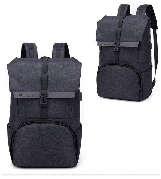 Multi-Functions D3 Backpack With Usb Charging Ports Black Bags - Obeezi.com