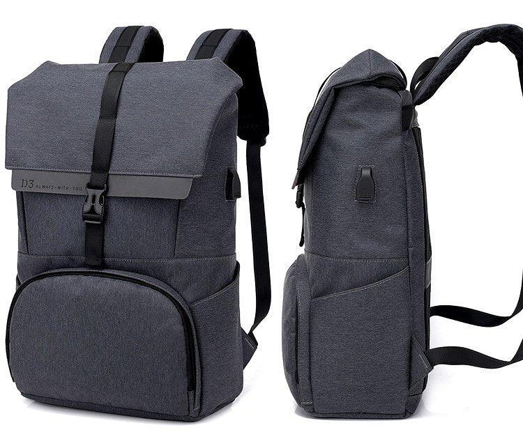 Multi-Functions D3 Backpack With Usb Charging Ports Black Bags - Obeezi.com