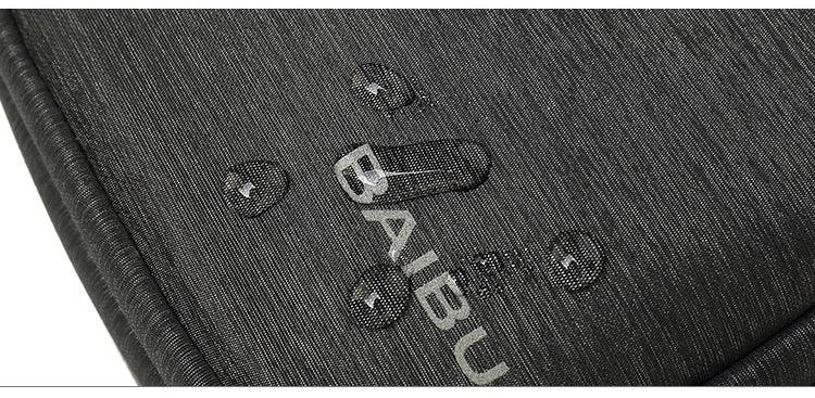 Multifunction Cross Strap WaterProof Black Sports Bag With USB Port - Obeezi.com