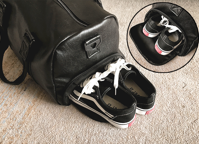 MultiFunction Outdoor Travellers Leather Black Bag - Obeezi.com