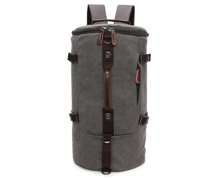 Multifunctional Outdoor Canvas Solid Back And Hand Travellers Grey Bags - Obeezi.com