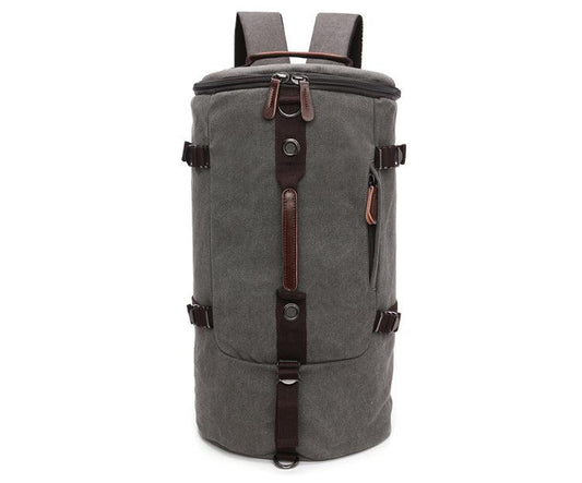 Multifunctional Outdoor Canvas Solid Back And Hand Travellers Grey Bags - Obeezi.com