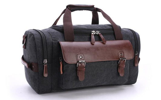 Multifunctional Outdoor Canvas Solid Travellers Black Bags - Obeezi.com