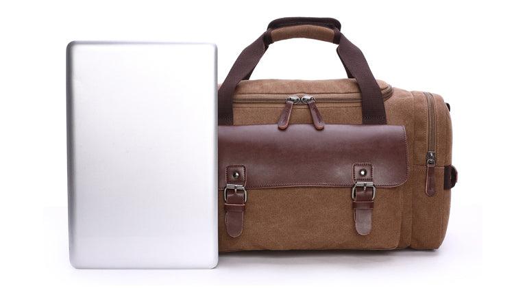 Multifunctional Outdoor Canvas Solid Travellers Black Bags - Obeezi.com