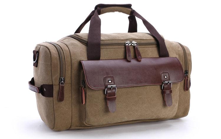 Multifunctional Outdoor Canvas Solid Travellers Khaki Bags - Obeezi.com