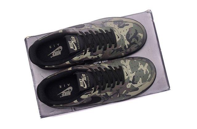 N A F 1 Low Olive Reflective Camo Black Men's Casual Shoes Sneakers - Obeezi