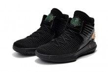 N A Jordan XXXII 32 Black Gold Spectrum Sneakers Men's Basketball Shoes - Obeezi