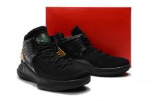 N A Jordan XXXII 32 Black Gold Spectrum Sneakers Men's Basketball Shoes - Obeezi