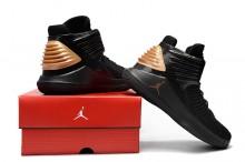 N A Jordan XXXII 32 Black Gold Spectrum Sneakers Men's Basketball Shoes - Obeezi