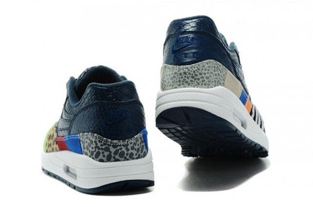 N A M 1 Master Snakeskin Pattern Men's Casual Running Shoes Dark Blue - Obeezi