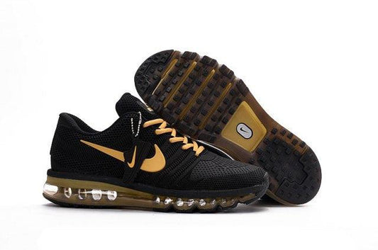 N A M 2017 KPU Black Gold Men's Running Shoes - Obeezi