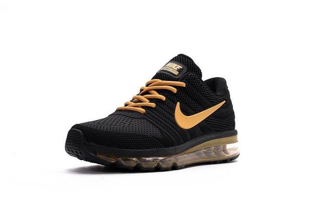 N A M 2017 KPU Black Gold Men's Running Shoes - Obeezi