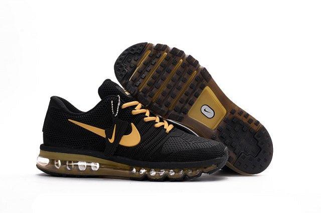 N A M 2017 KPU Black Gold Men's Running Shoes - Obeezi