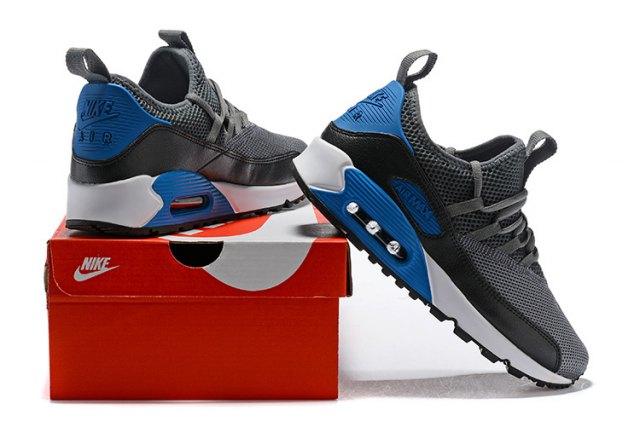 N A M 90 Ez Wolf Grey Cool Grey Laser Blue Black White AO1745 004 Men's Running Shoes - Obeezi