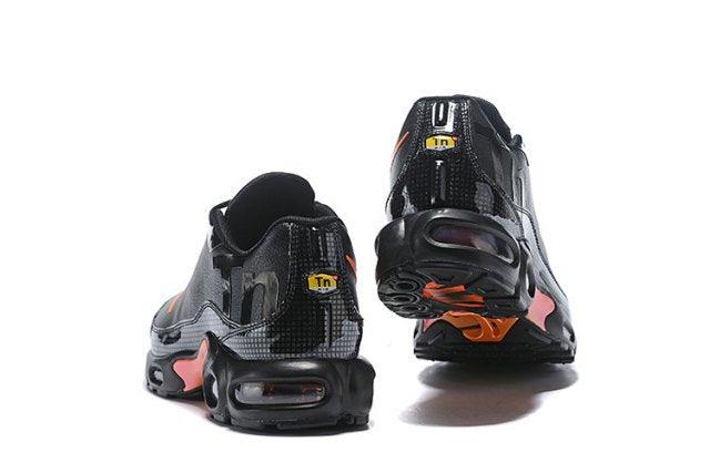 N A M Plus Tn Mercurial SE BG GS Black Orange Silver Trainers Running Sneakers - Obeezi