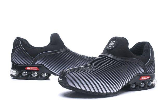 N A M Plus v 50 Cent Shox Black White Grey Shox Nz Mens Athletic Running Trainers - Obeezi