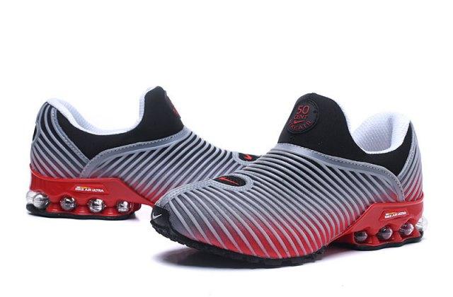 N A M Plus v 50 Cent Shox Grey Red Black Shox Nz Mens Athletic Running Shoes Trainers - Obeezi