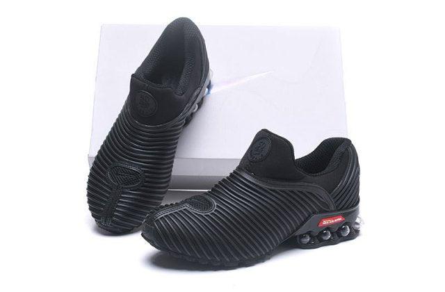 N A M Plus v 50 Cent Shox Triple Black Shox Nz Mens Athletic Running Shoes Trainers - Obeezi