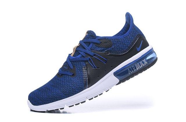 N A M Sequent Royal Blue White Black Men's Running Shoes Sneakers - Obeezi