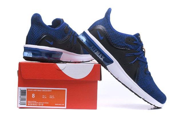 N A M Sequent Royal Blue White Black Men's Running Shoes Sneakers - Obeezi